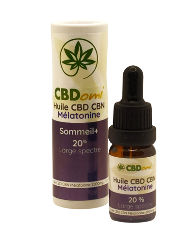 Huile Sommeil+  - CBD + CBN + Mélatonine 1% broad Spectrum Bio ( Sans THC )